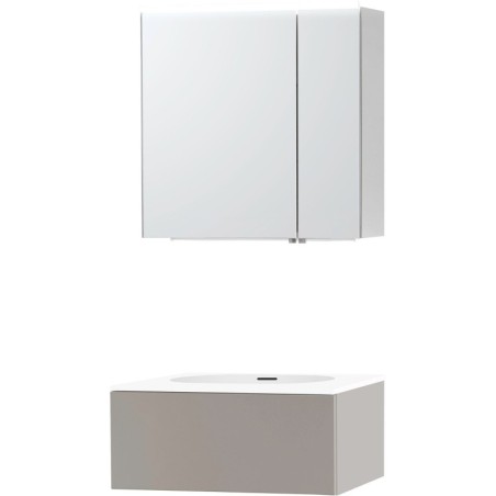 Meuble puro solo gris 70 1 tiroir xonyx armoire toilette