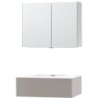 Meuble puro solo gris 90 1 tiroir xonyx armoire toilette
