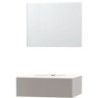 Meuble puro solo gris 90 1 tiroir xonyx miroir