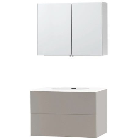 Meuble puro solo gris 90 xonyx armoire toilette