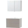Meuble puro solo gris 90 xonyx armoire toilette