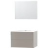 Meuble puro solo gris 90 xonyx miroir