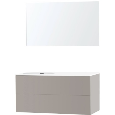 Meuble puro solo gris asymètrique 120 gauche xonyx miroir