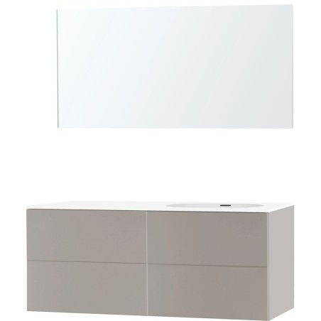 Meuble puro solo gris asymètrique 140 droite xonyx miroir