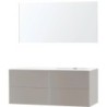 Meuble puro solo gris asymètrique 140 droite xonyx miroir