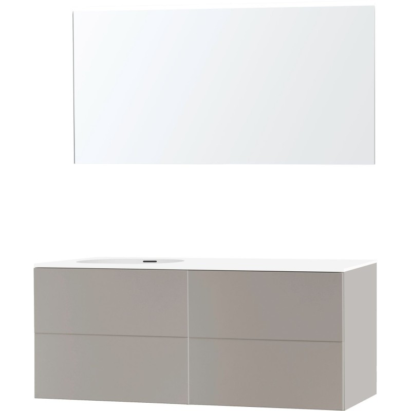 Meuble puro solo gris asymètrique 140 gauche xonyx miroir