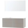 Meuble puro solo gris asymètrique 140 gauche xonyx miroir