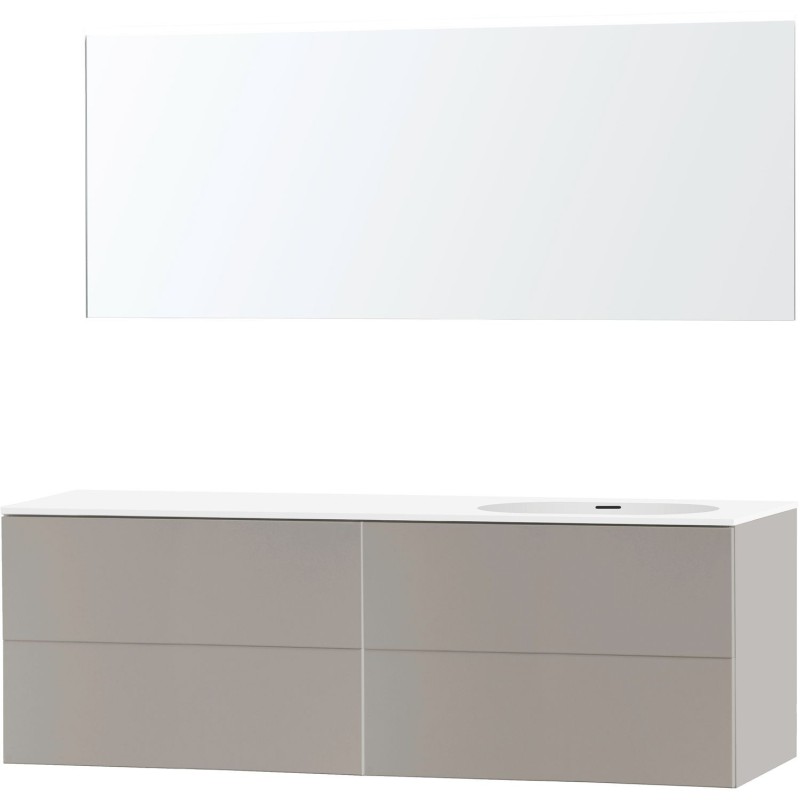 Meuble puro solo gris asymètrique 180 droite xonyx miroir