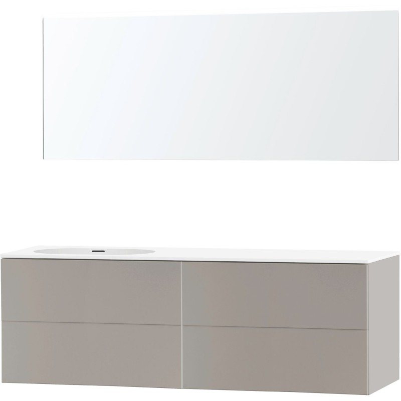 Meuble puro solo gris asymètrique 180 gauche xonyx miroir
