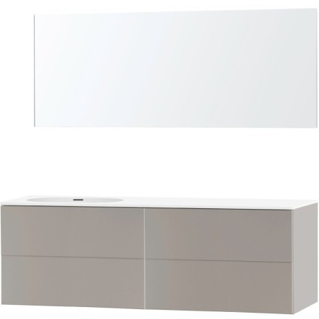 Meuble puro solo gris asymètrique 180 gauche xonyx miroir
