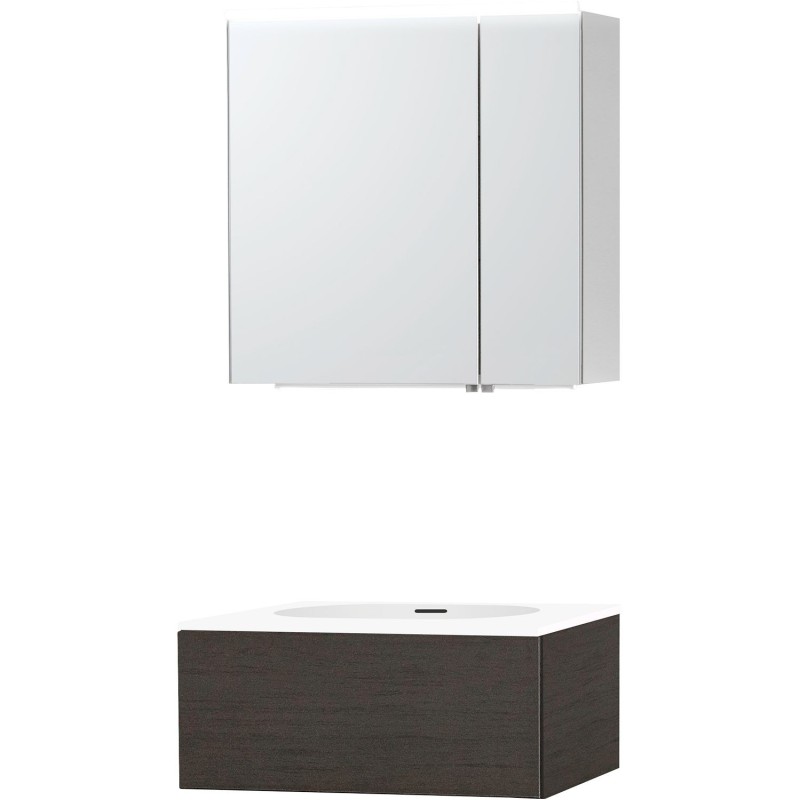 Meuble puro solo wenge 70 1 tiroir xonyx armoire toilette