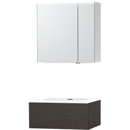 Meuble puro solo wenge 70 1 tiroir xonyx armoire toilette