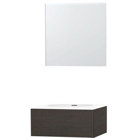 Meuble puro solo wenge 70 1 tiroir xonyx miroir