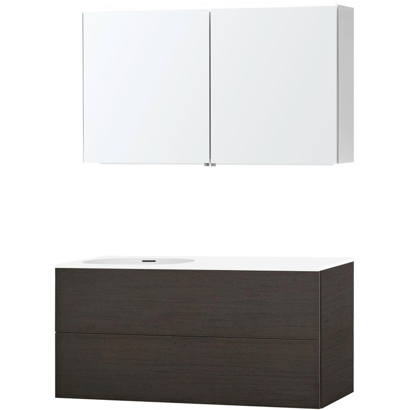 Meuble puro solo wenge asymétrique 120 gauche xonyx armoire toilette