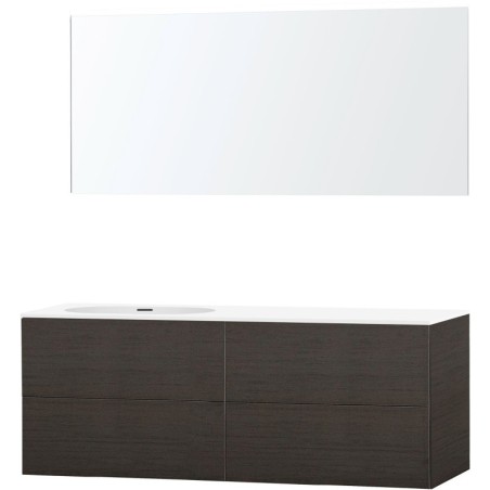 Meuble puro solo wenge asymétrique 160 gauche xonyx miroir
