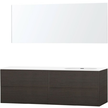 Meuble puro solo wenge asymétrique 180 droite xonyx miroir