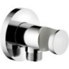 Nobili coude de raccord+porte douche à main universel rond 1/2" chrome