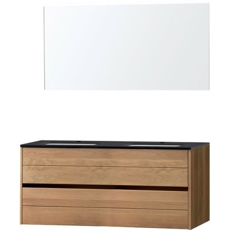 Meuble Molto 140 bleue belge avec miror coloris chêne massif