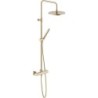 Nobili colonne de douche+thermostat tonda 25cm miel brossé 16L/min