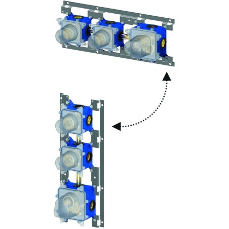 Paffoni corps à encastrer pour mitigeur thermostatique bain/douche (2sorties) horizontal et vertical