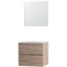 Meuble Molto coloris chêne naturel 70 solid avec miroir