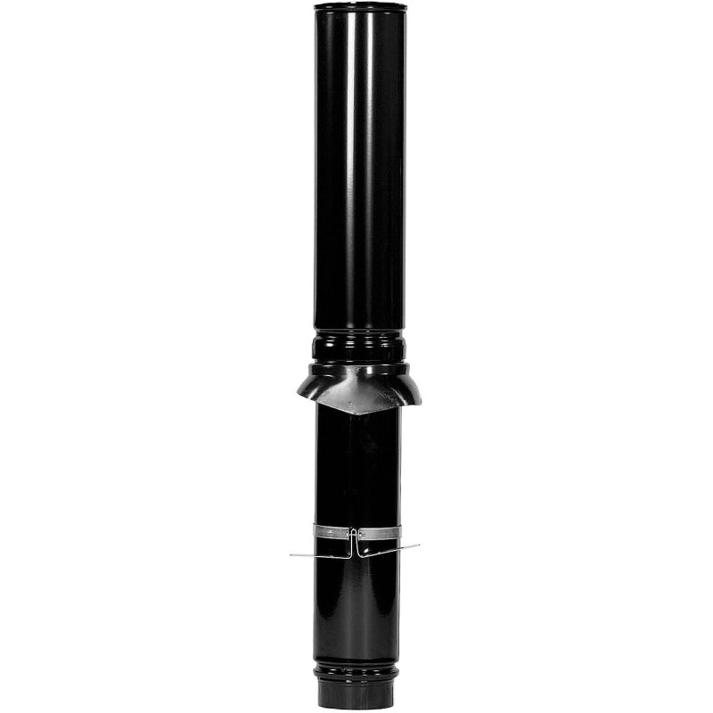 Ubbink kit passage de toit alu tube fumées noir 150-1200mm