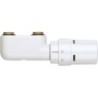 Vasco set vanne design avec tête thermostatique de luxe équerre RAL9016