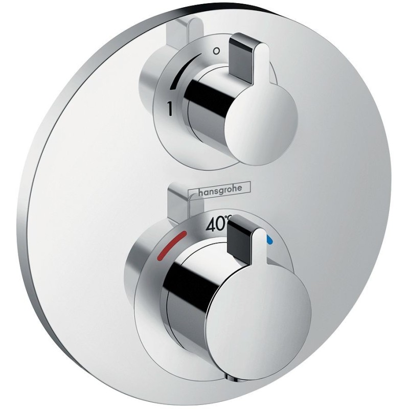 Hansgrohe set de finition + robinet d'arrêt ecostat S chrome
