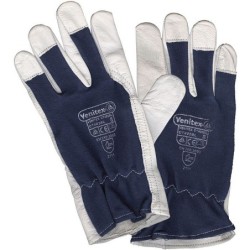 Paire de gants de travail cuir de chèvre taille 10 bleu