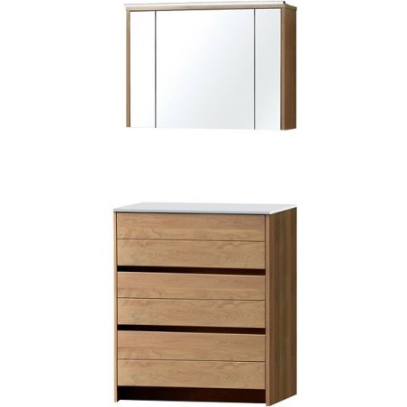 Meuble Molto 90  Solo pour lavabo à poser solid coloris chêne massif