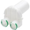 Vasco connection de bouche droit pour gaine d'air pour béton 2x75mm