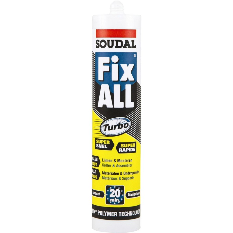 Soudal fix-all turbo cartouche 290ml blanc