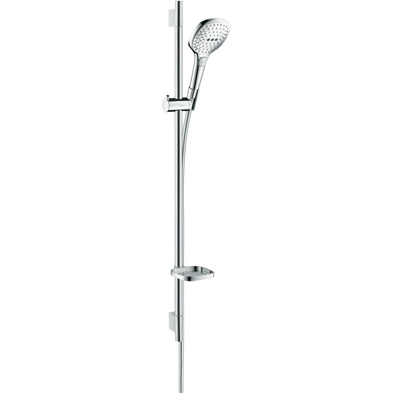 Hansgrohe garniture de douche raindance select 120 rectangulaire 90cm chrome-blanc