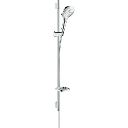 Hansgrohe garniture de douche raindance select 120 rectangulaire 90cm chrome-blanc