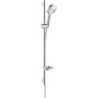 Hansgrohe garniture de douche raindance select 120 rectangulaire 90cm chrome-blanc