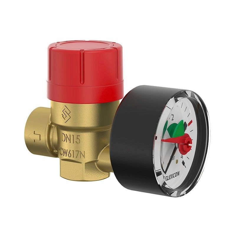 Flamco soupape de sécurité prescomano 1/2"3kg