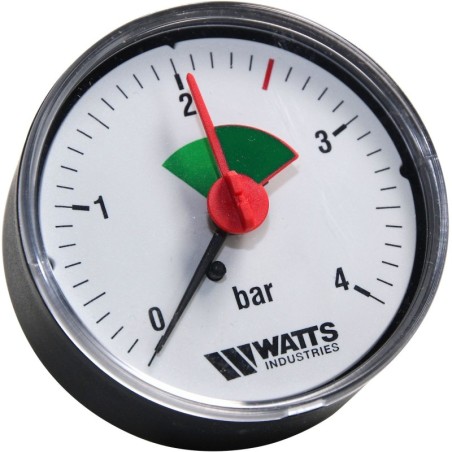 Watts manomètre zone verte mhr 63/4 1/4" radial