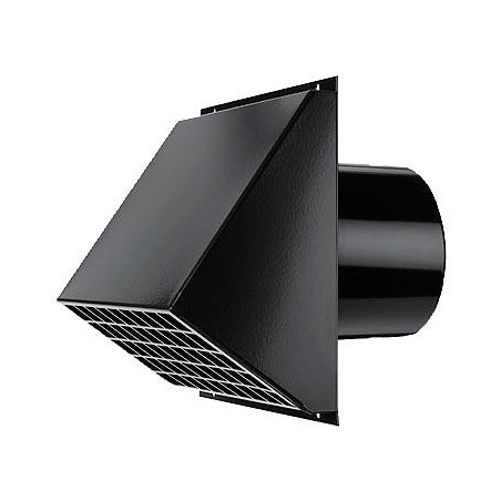 Burgerhout passage mural pour système de ventilation D D:160mm noir