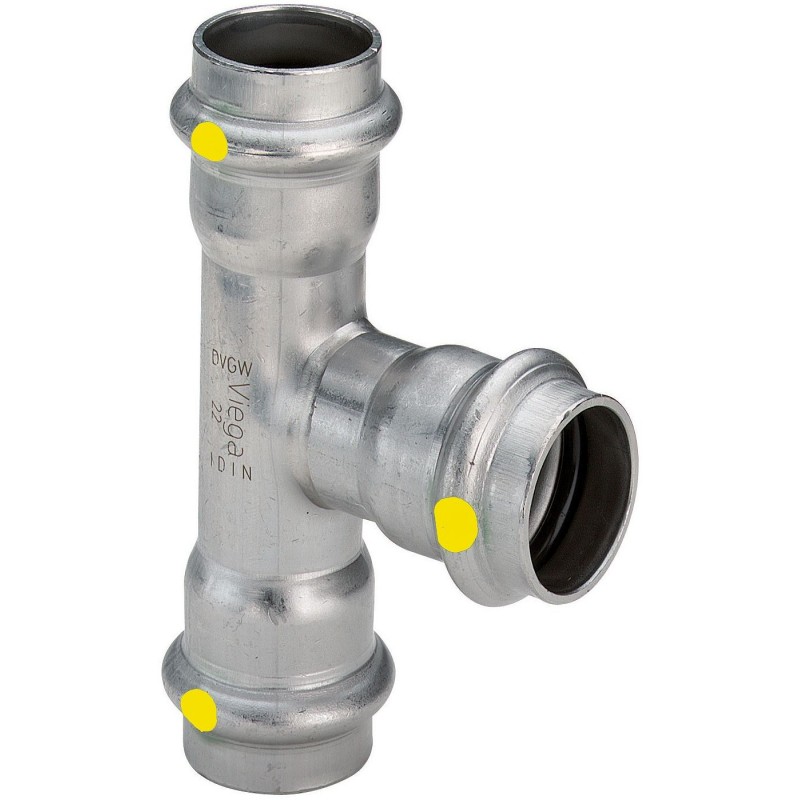 Viega T 15mm Sanpress inox gaz