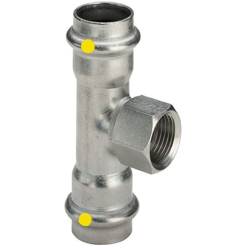 Viega T 15-1/2"F-15mm Sanpress inox gaz