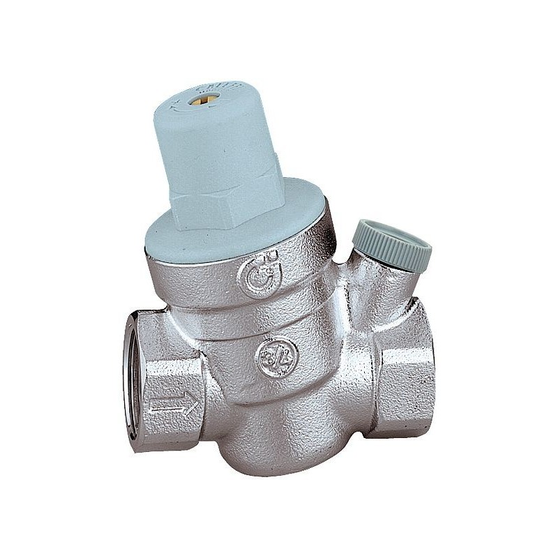 Caleffi régulateur pression eau + raccord manomètre 3/4" chrome 1-6 bar