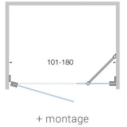 Porte pivotante+paroi...