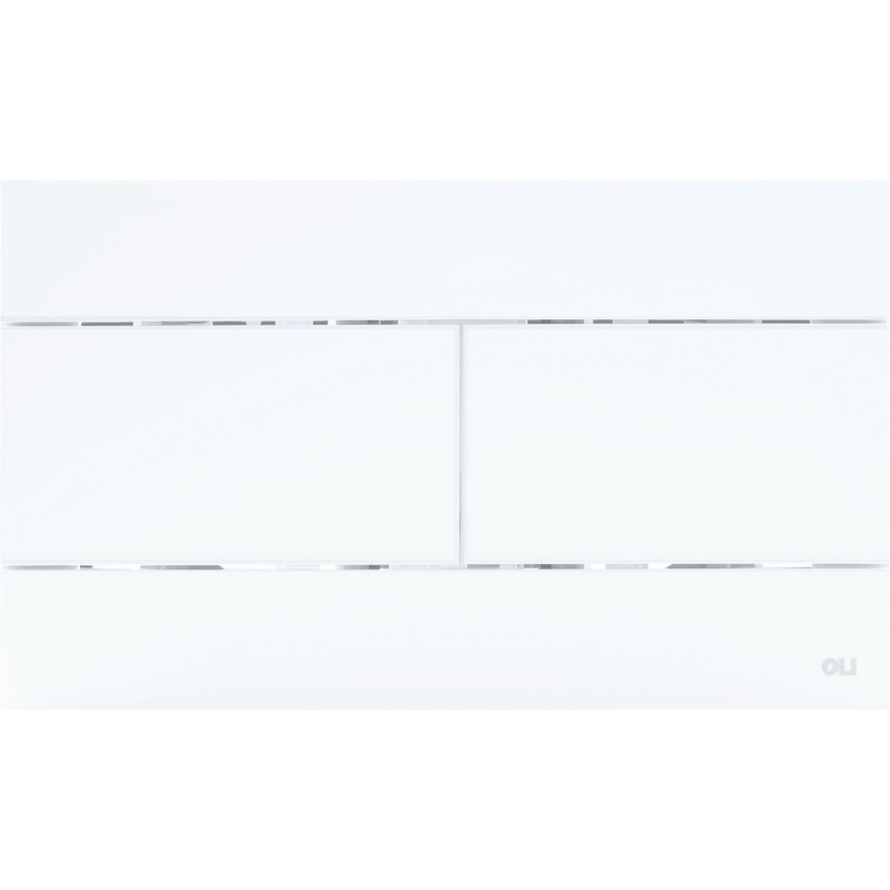 Oli plaque de commande 2 touches Slim blanc satin