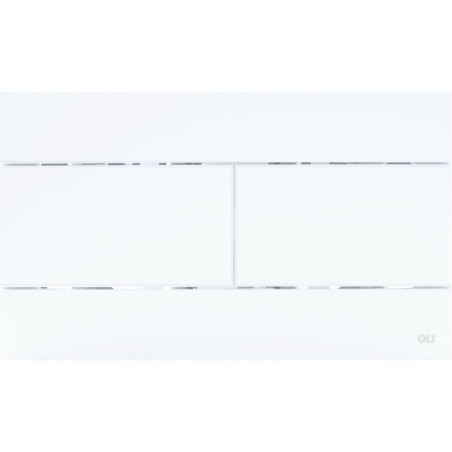 Oli plaque de commande 2 touches Slim blanc satin