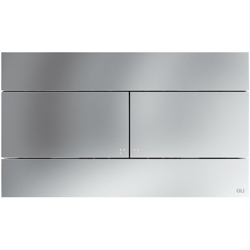 Oli plaque de commande 2touches Slim chrome mat