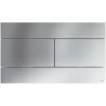 Oli plaque de commande 2touches Slim chrome mat