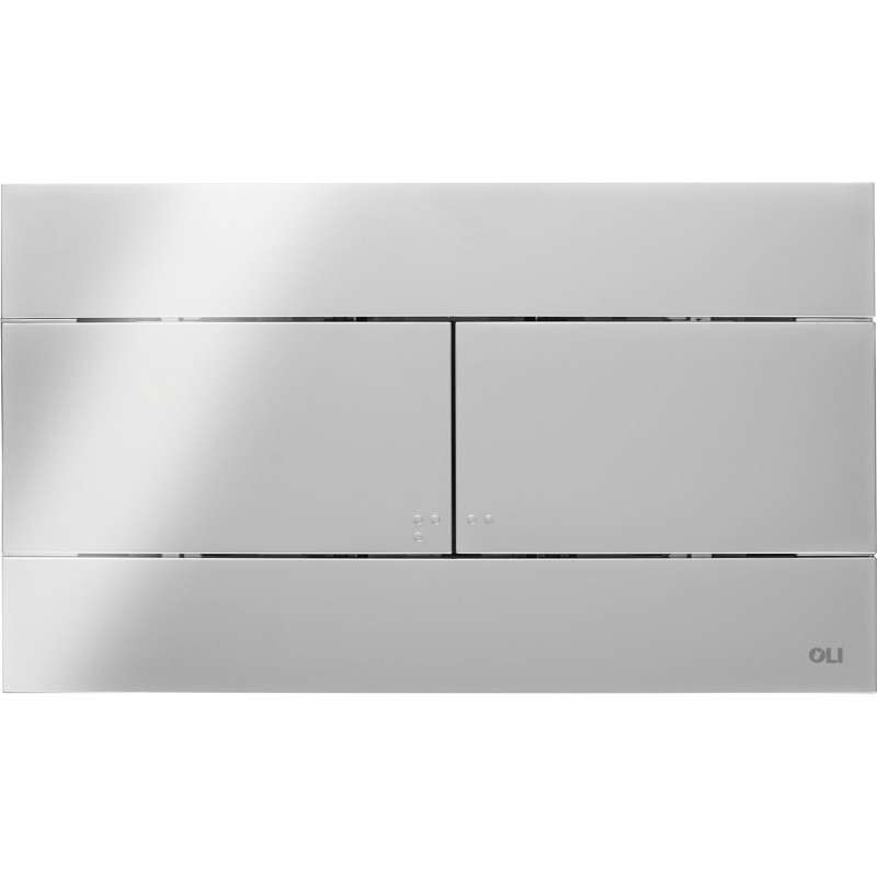 Oli plaque de commande 2touches Slim chrome brillant