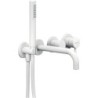 Nobili set de finition mitigeur bain 4 trous mural live/velis blanc mat