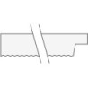 Panneau solid surface mass 600x2500x9mm dentele blanc satin