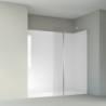 Paroi d'angle pivotante wing 300x2000x8mm nanotec clair/chrome